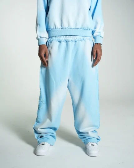 UNISEX PANTS WASHED BLUE